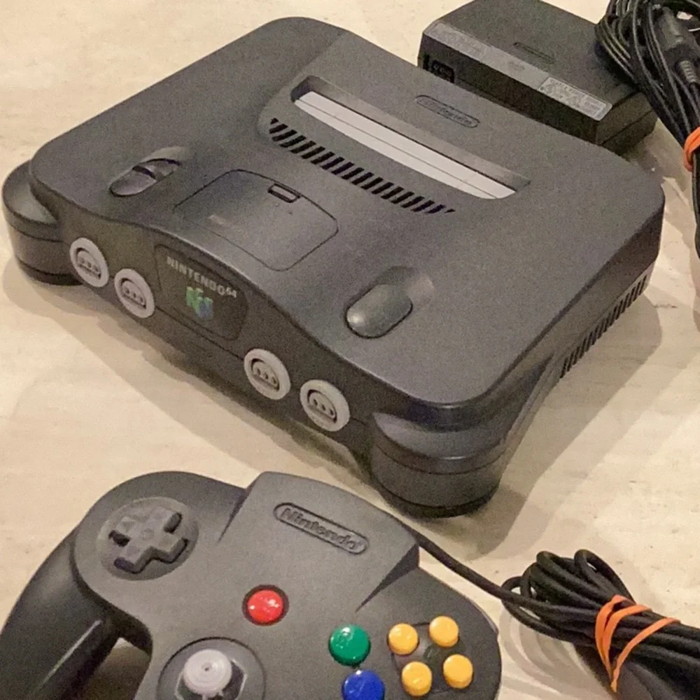 Nintendo 64 Console & N64 Controller Original Black OEM Authentic - Picture 9 of 15